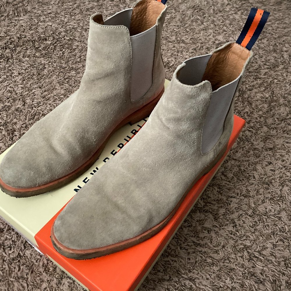 Mens New Republic Chuck Suede Chelsea Boots Sand 9.5